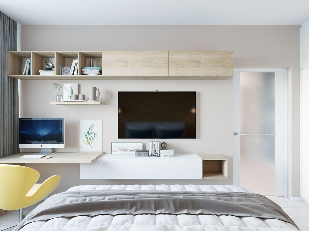 Wie weit sollte der Fernseher vom Bett entfernt sein: Normen und Empfehlungen Wie weit sollte der Fernseher vom Bett entfernt sein: Normen und Empfehlungen