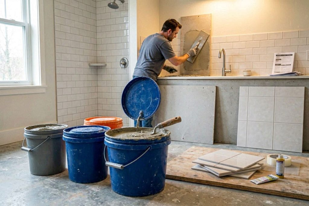 Fliesenkleber für Bad und Küche: Welche Unterschiede wichtig sind