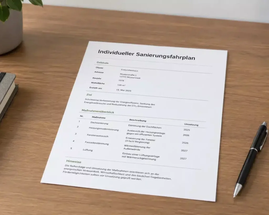 Individueller Sanierungsfahrplan (iSFP) 2026: 5% Bonus und Ablauf