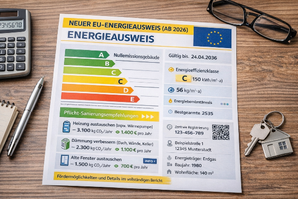Energieausweis 2026: Pflicht, Kosten und Bedarfsausweis
