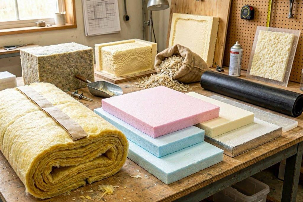 Dämmstoffe 2026: Mineralwolle, EPS, Holzfaser, Hanf — Eigenschaften, Kosten und Förderung im Vergleich.
