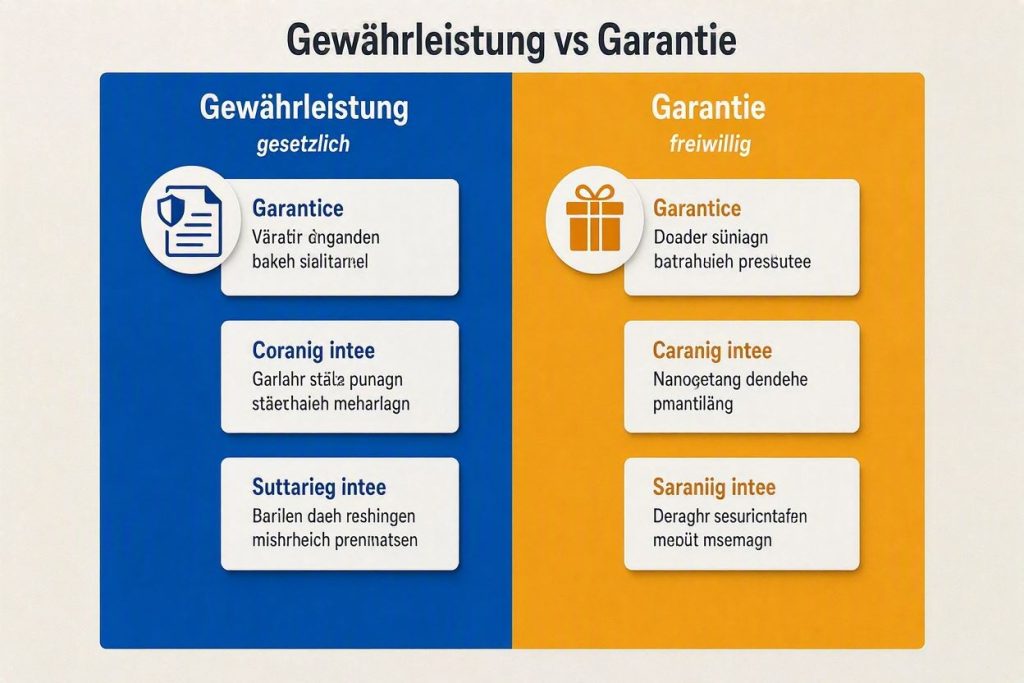 Gewährleistung vs Garantie 2026: Unterschiede undIhre Rechte