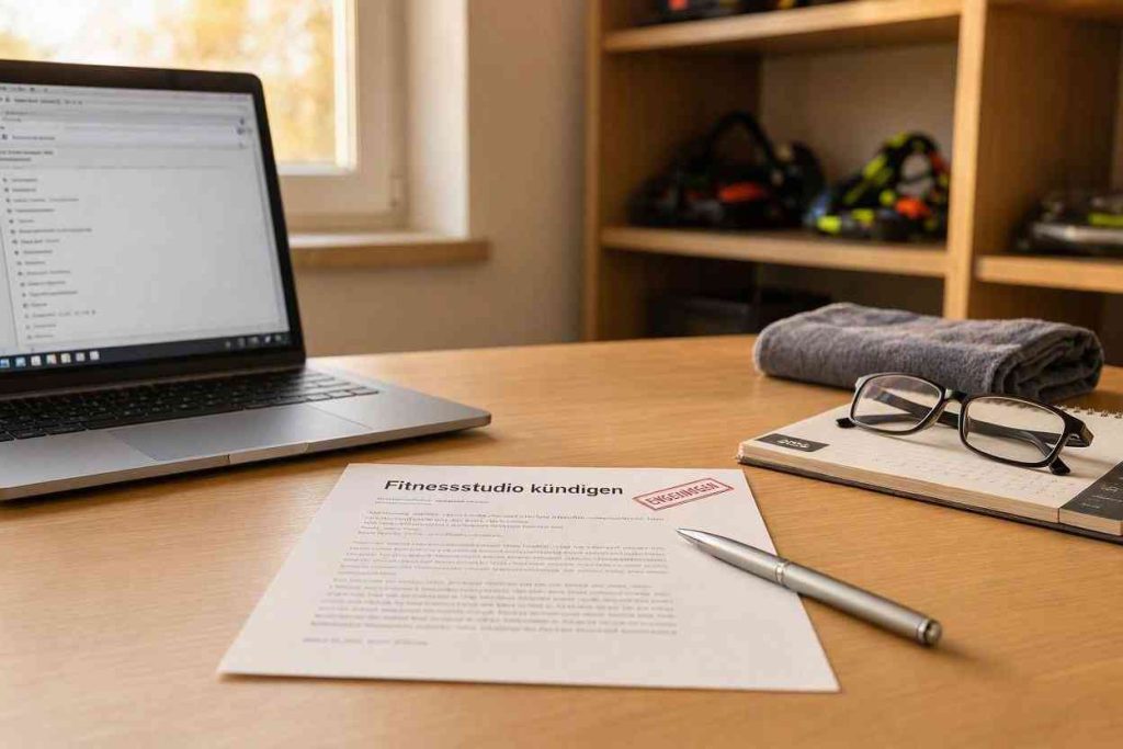 Fitnessstudio kündigen 2026: Fristen, Sonderkündigung und Musterbrief