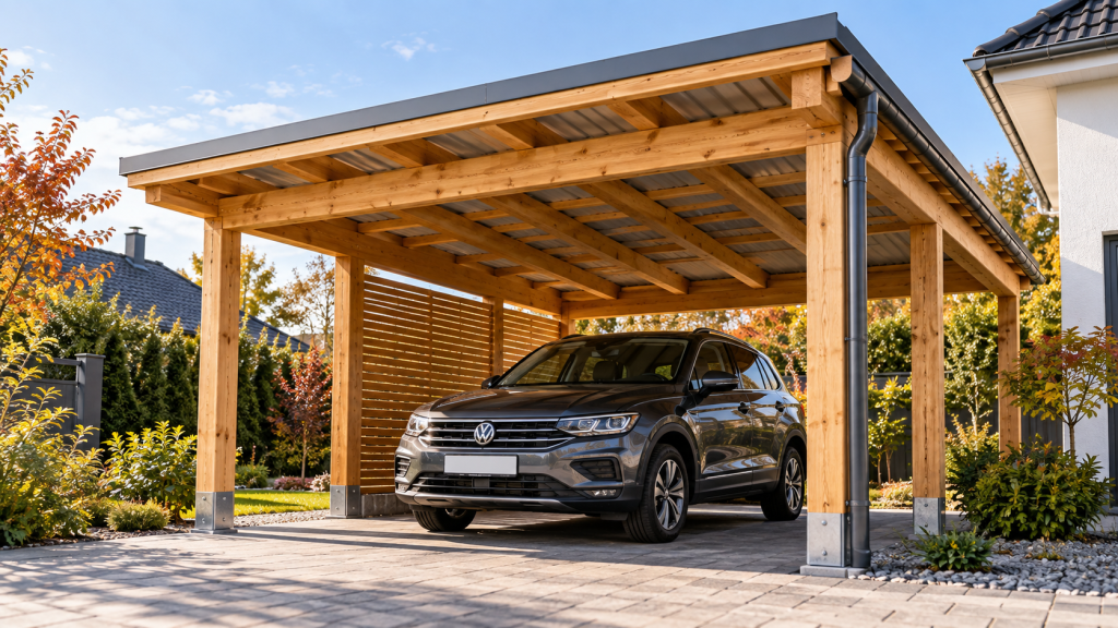 Carport selber bauen 2026: Anleitung, Kosten und Material Carport selber bauen 2026: Anleitung, Kosten und Material