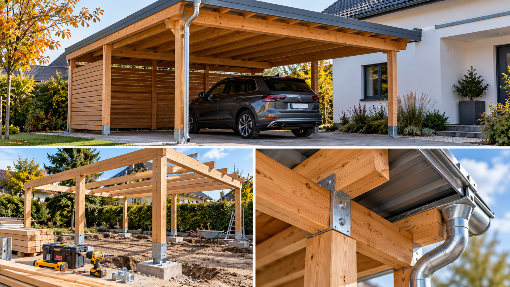 Carport selber bauen 2026: Anleitung, Kosten und Material