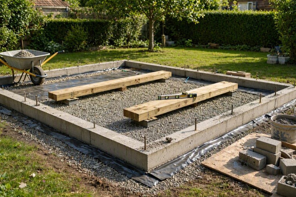 Gartenhaus-Fundament 2026: Punktfundament, Plattenfundament & Co.