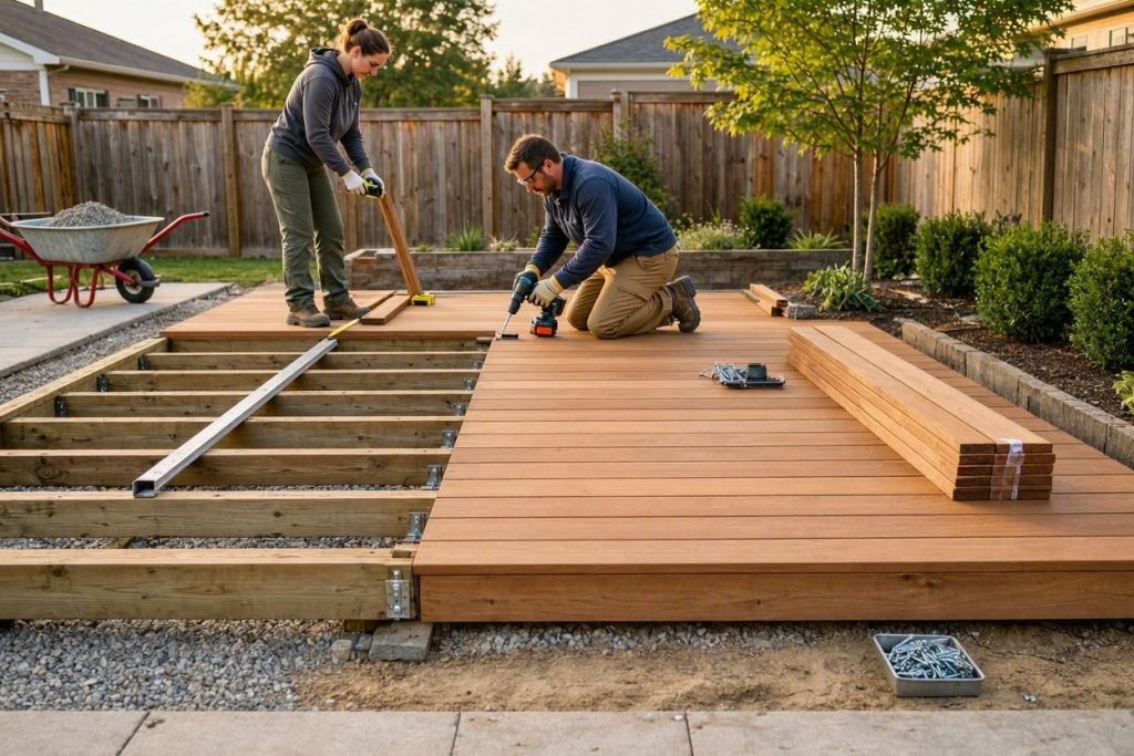 Terrasse bauen 2026: WPC, Holz oder Stein? Terrasse bauen 2026: WPC, Holz oder Stein?