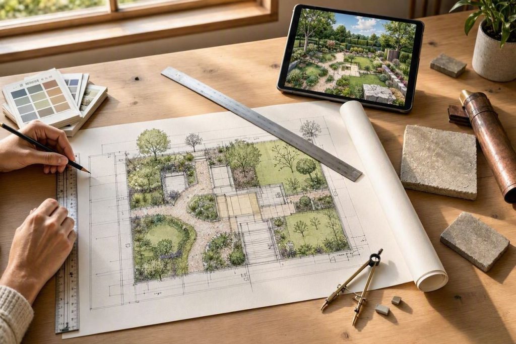 Garten planen 2026: Vom Konzept zur fertigen Anlage Garten planen 2026: Vom Konzept zur fertigen Anlage